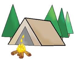 Pioneer Campground Tents and Campfire