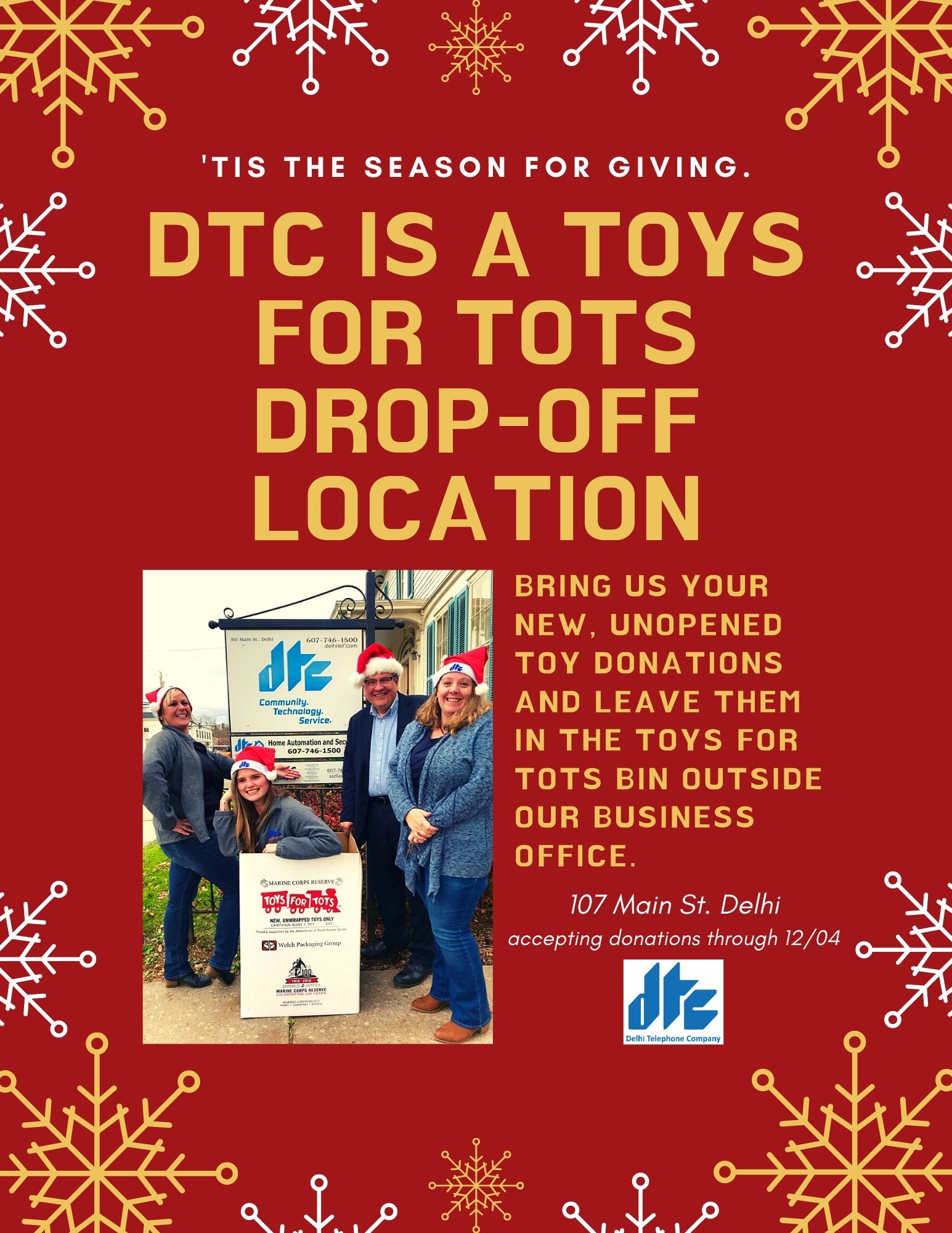 DTC Toys for Tots Drop Off Location