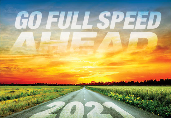 2021 full speed ahead banner